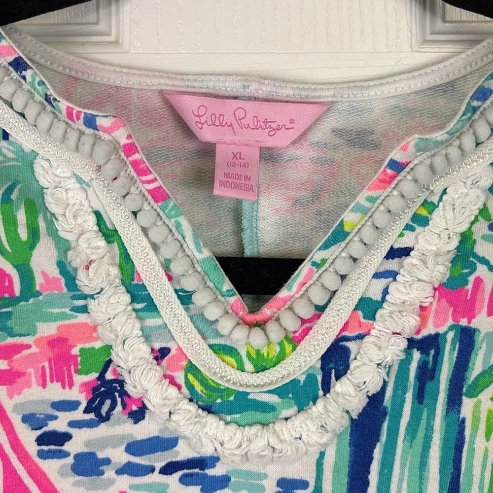 Lilly Pulitzer girls salt in the air dress sz xl